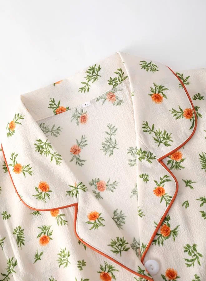 Take Two  Women Floral Print Shirt and Pyjama Set for Women | Best Price UAE